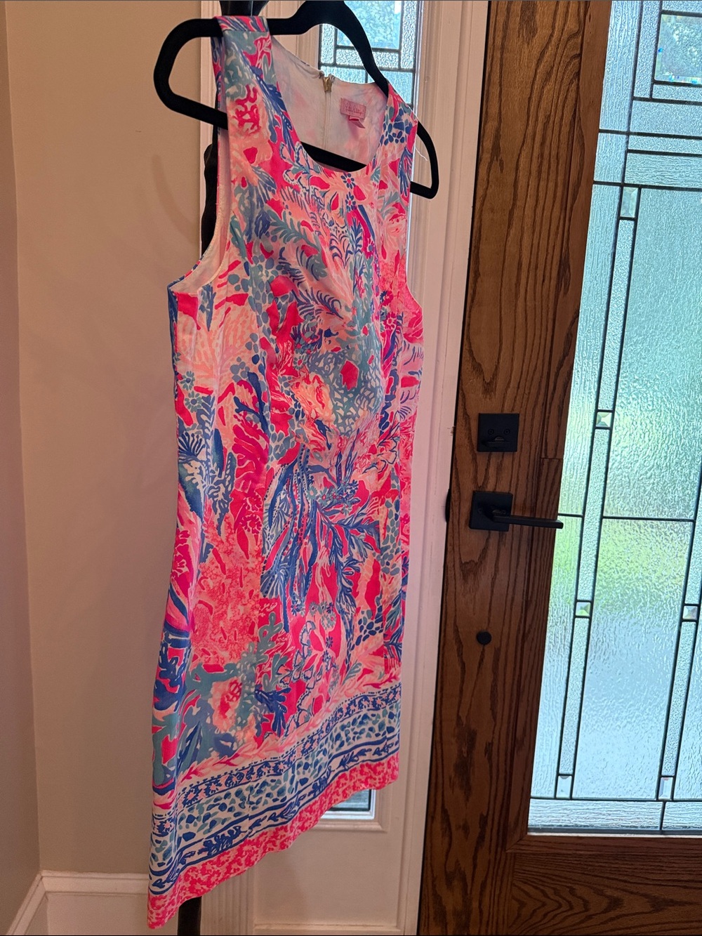 Lilly Pulitzer Pink & Blue Floral Shift Dress - Picture 4 of 6